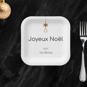 Joyeux Noel - minimalist  Paper Plates