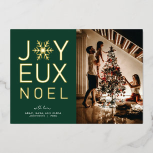Joyeux Noel Modern and Classy Foil Card
