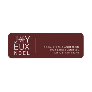 Joyeux Noel Modern and Classy Return Address Label