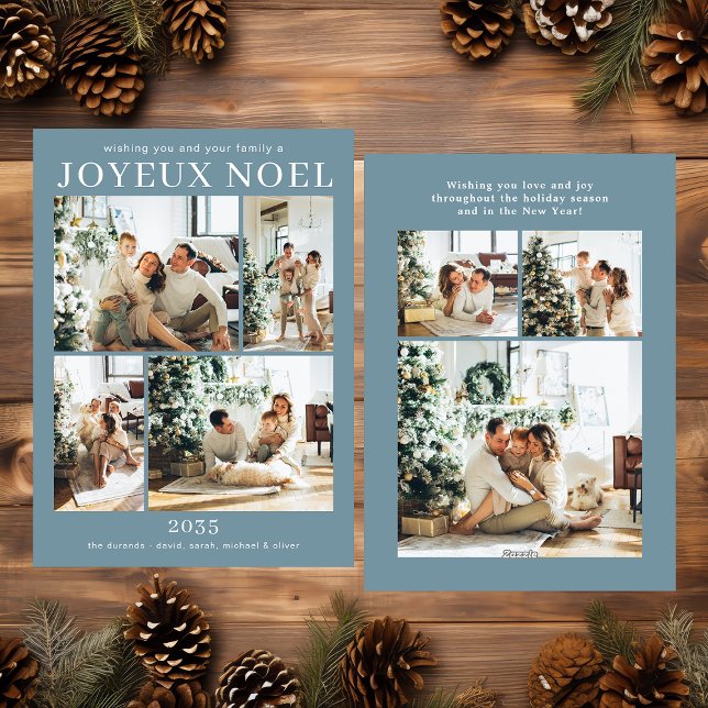 Joyeux Noel Multi Photo Holiday Card (Creator Uploaded)