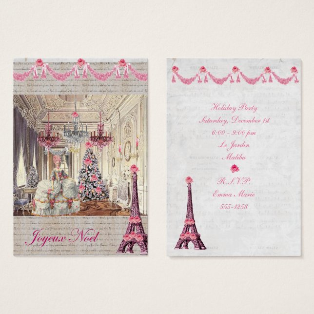 Joyeux Noel Palace de Versailles Marie Antoinette (Front & Back)