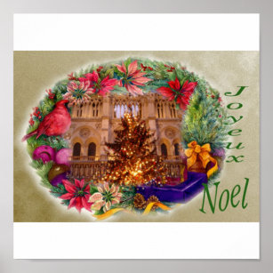 Joyeux Noel Christmas Posters Prints Zazzle