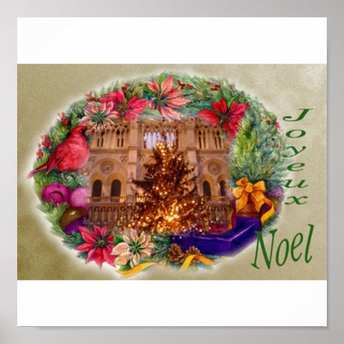 JOYEUX NOEL PARIS XMAS POSTER