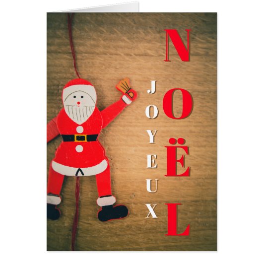 Joyeux Noel Père Noel Grimpeur Carte de Voeux (Front)