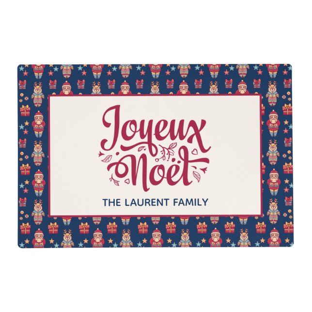 Joyeux Noel Personalized Placemat (Front)