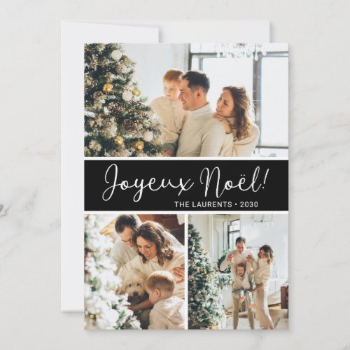 Joyeux Noel Photo Collage Holiday Card