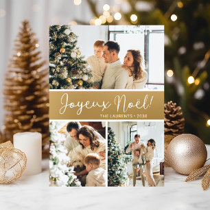 Joyeux Noel Photo Collage Holiday Card