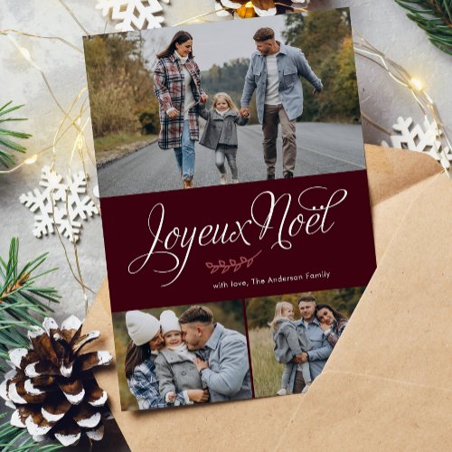 Joyeux Noel Photo Gallery of Three Holiday Card