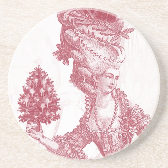 Joyeux Noel (rouge) Drink Coaster (Front)