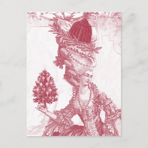 Joyeux Noel rouge Holiday Postcard