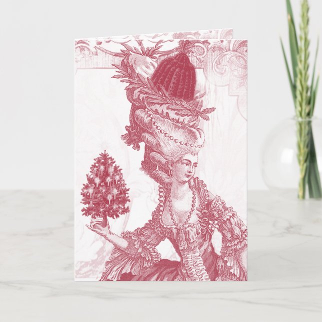 Joyeux Noel (rouge) Merry Christmas Holiday Card (Front)