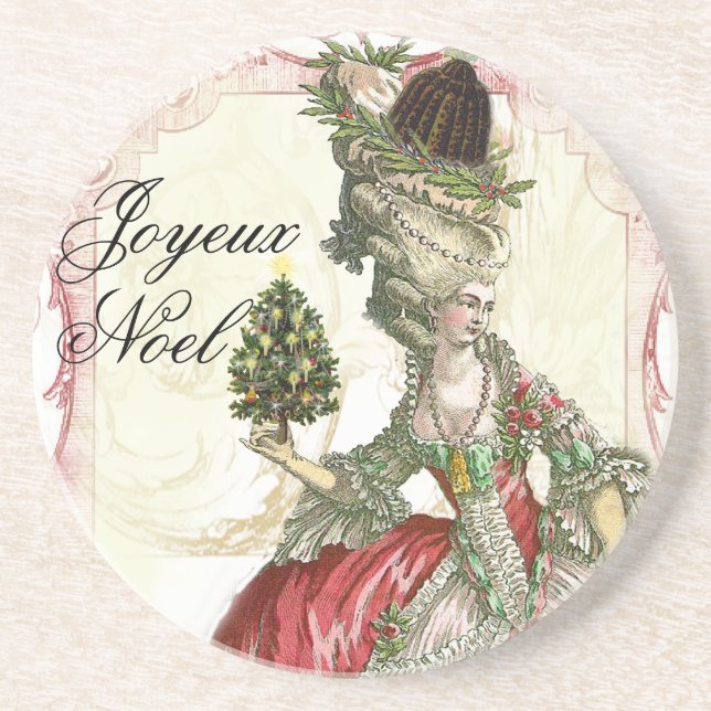 Joyeux Noel Sandstone Coaster (Front)