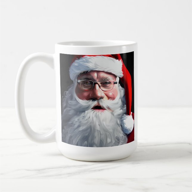 Joyeux Noël Santa Claus Christmas Coffee Mug (Left)