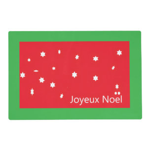 Joyeux Noel Snowflakes Placemat
