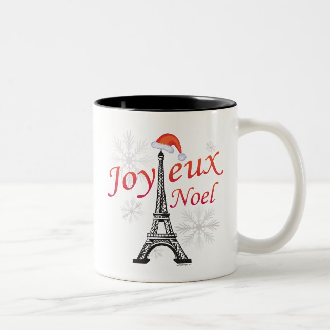 Joyeux Noel Two-Tone Coffee Mug (Right)