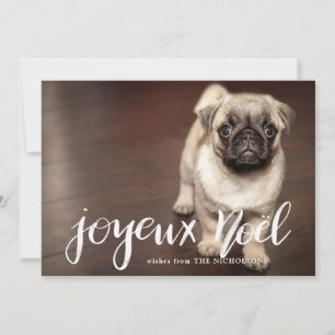 Joyeux Noel Typography   Holiday Photo Card