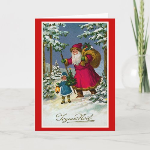  Joyeux Noel Vintage French Christmas Holiday Card