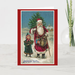 "Joyeux Noel" Vintage French Christmas Holiday Card