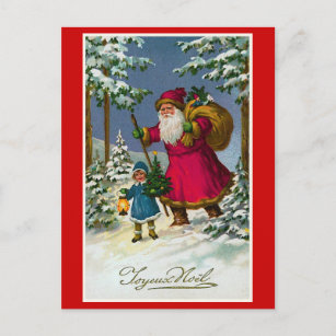 Joyeux Noel Vintage French Christmas Holiday Postcard Zazzle Com