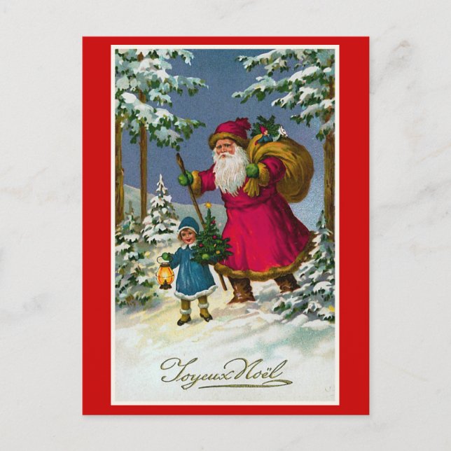 " Joyeux Noel" Vintage French Christmas Holiday Postcard (Front)