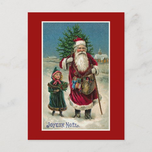 Joyeux Noel Vintage French Christmas Holiday Postcard