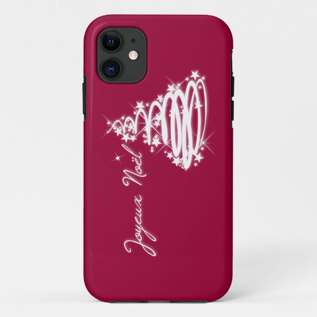 Joyeux Noël with Christmas Tree Case-Mate iPhone Case (Back)