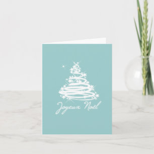 Joyeux Noël with Christmas Tree Holiday Card