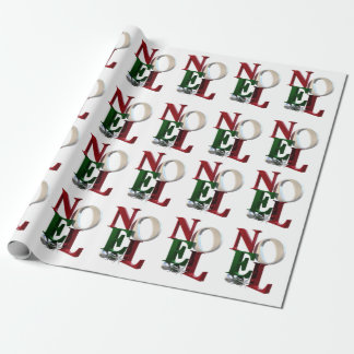 Joyeux Noel Wrapping Paper, Merry Christmas Wrapping Paper