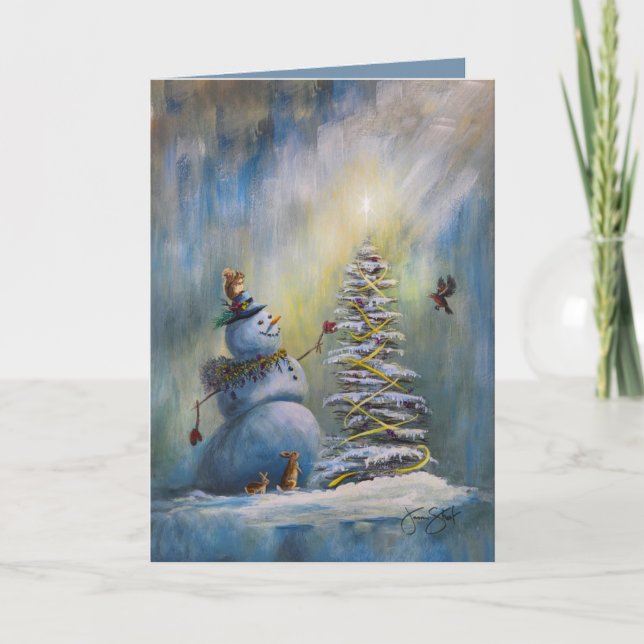 Joyfoy Light - Snowman Christmas Card (Front)