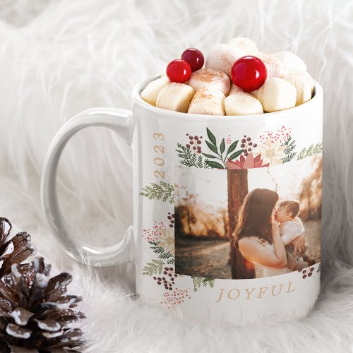 JOYFUL 2023 elegant festive flora  photo Coffee Mug