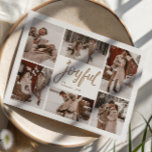 Joyful 6-Photo Collage Christmas/Holiday Letterpress Photo Cards<br><div class="desc">Celebrate the season with light, warmth, and genuine connection using this custom joyful Christmas or holiday photo card featuring soft letterpress text and a clean 6-photo collage layout. Perfect for couples or families, this design gives you ample space to showcase your favorite memories. The elegant script “joyful” message and your...</div>
