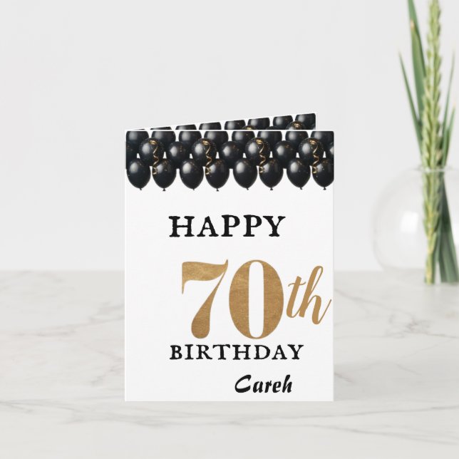 joyful 70th birthday wishes card (Front)