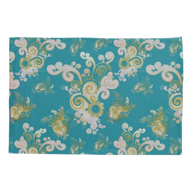 Joyful abstract flower petal  design pillow case (Back)