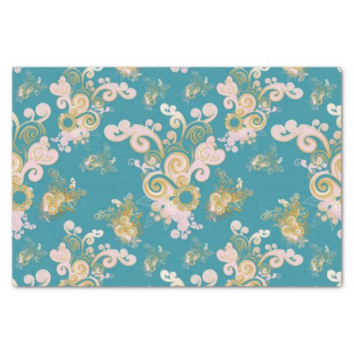 Joyful abstract flower petal  design tissue paper