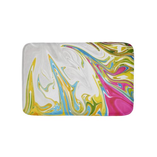 Joyful Abstract Painting  Best colorful fine art Bath Mat