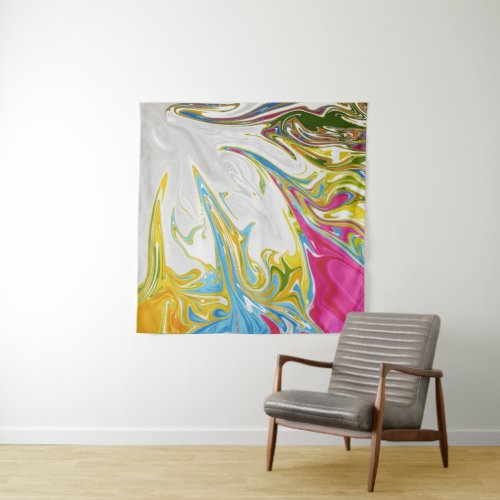 Joyful Abstract Painting  Best colorful fine art Tapestry