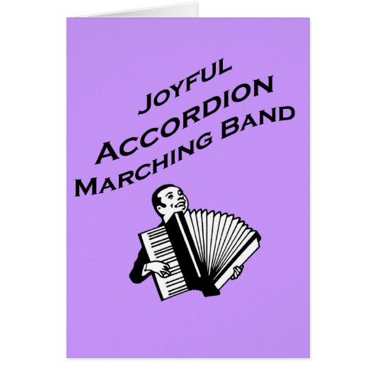 Joyful Accordion Marching Band Cards (Front)