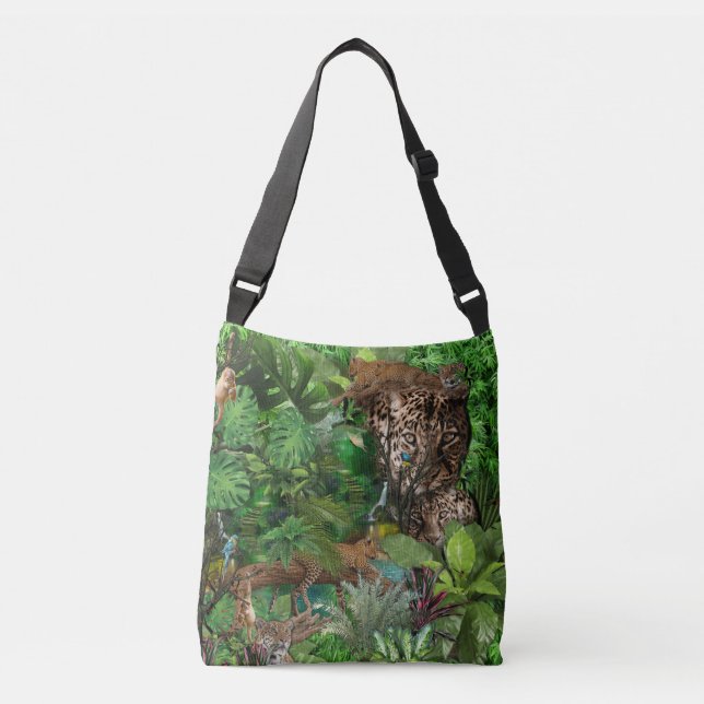 Joyful African Jungle Crossbody Bag (Front)