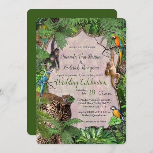 Joyful African Jungle Invitation