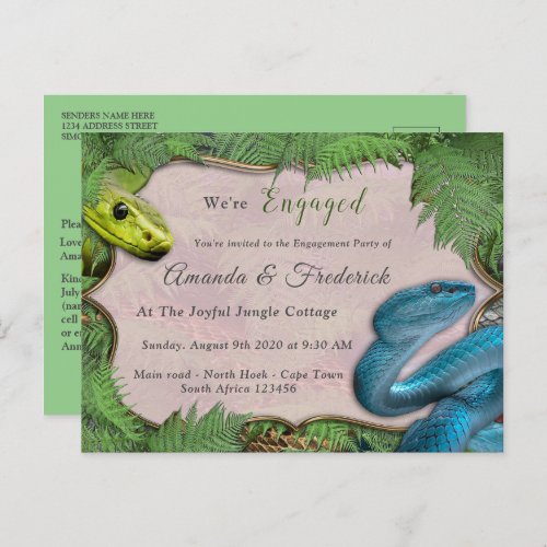 Joyful African Jungle Invitation Postcard