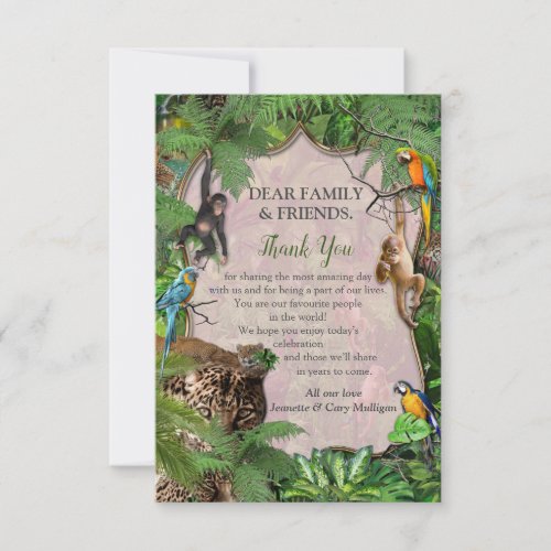 Joyful African Jungle RSVP Card