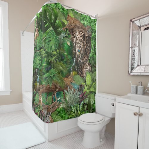 Joyful African Jungle Shower Curtain