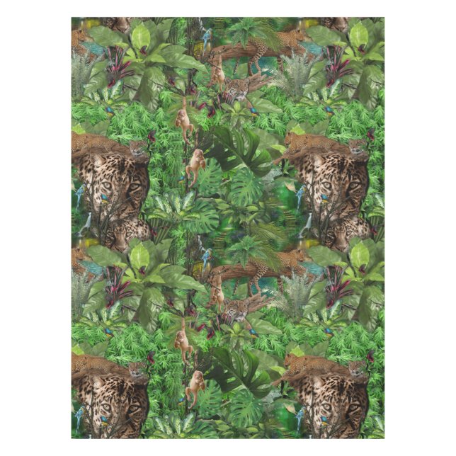 Joyful African Jungle Tablecloth (Front)
