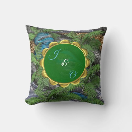 Joyful African Jungle Throw Pillow