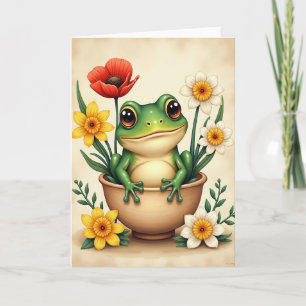 Joyful Amphibian Birthday Card