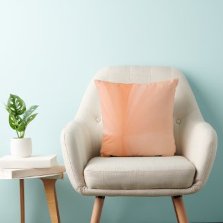 Joyful and Vibrant Rays of Peach Throw Pillow