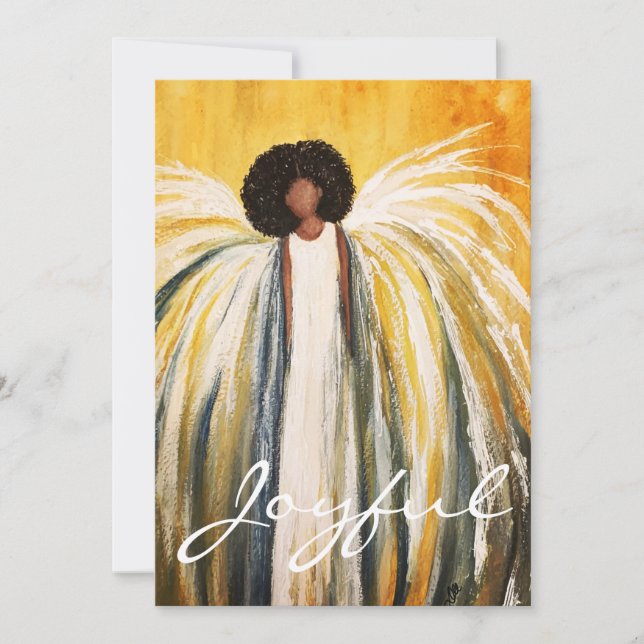 Joyful Angel Holiday Flat Card (Front)