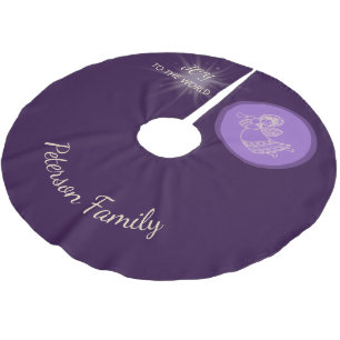 Joyful Angel Holiday Glow Brushed Polyester Tree Skirt