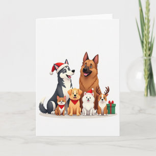 Joyful Animal Friends Christmas Card