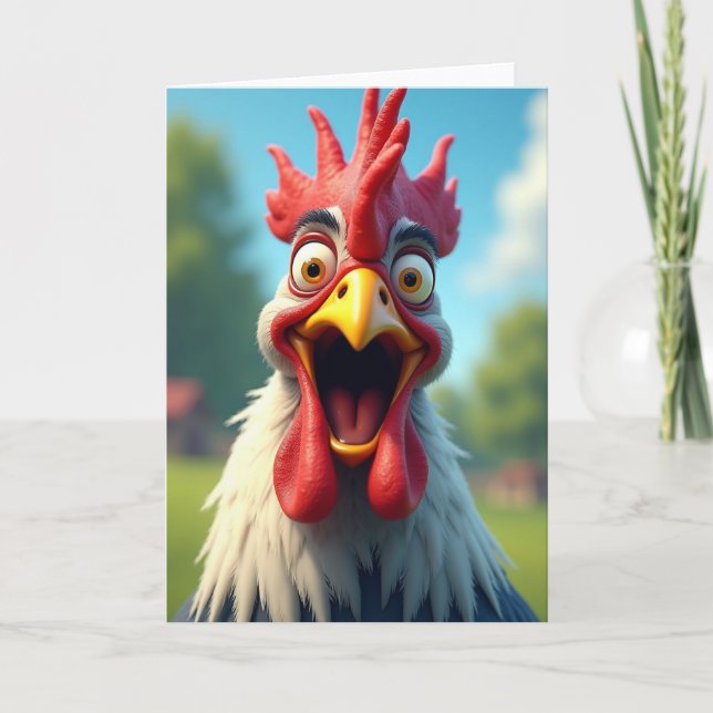 Joyful Animated Bird Card (Front)